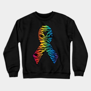 Awareness Ribbon - Rainbow Crewneck Sweatshirt